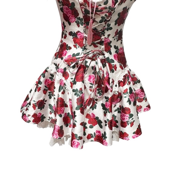 NEW Sugar Thrillz Scandal Sheet Taffeta Dress Floral Print Size XL - Picture 10 of 11